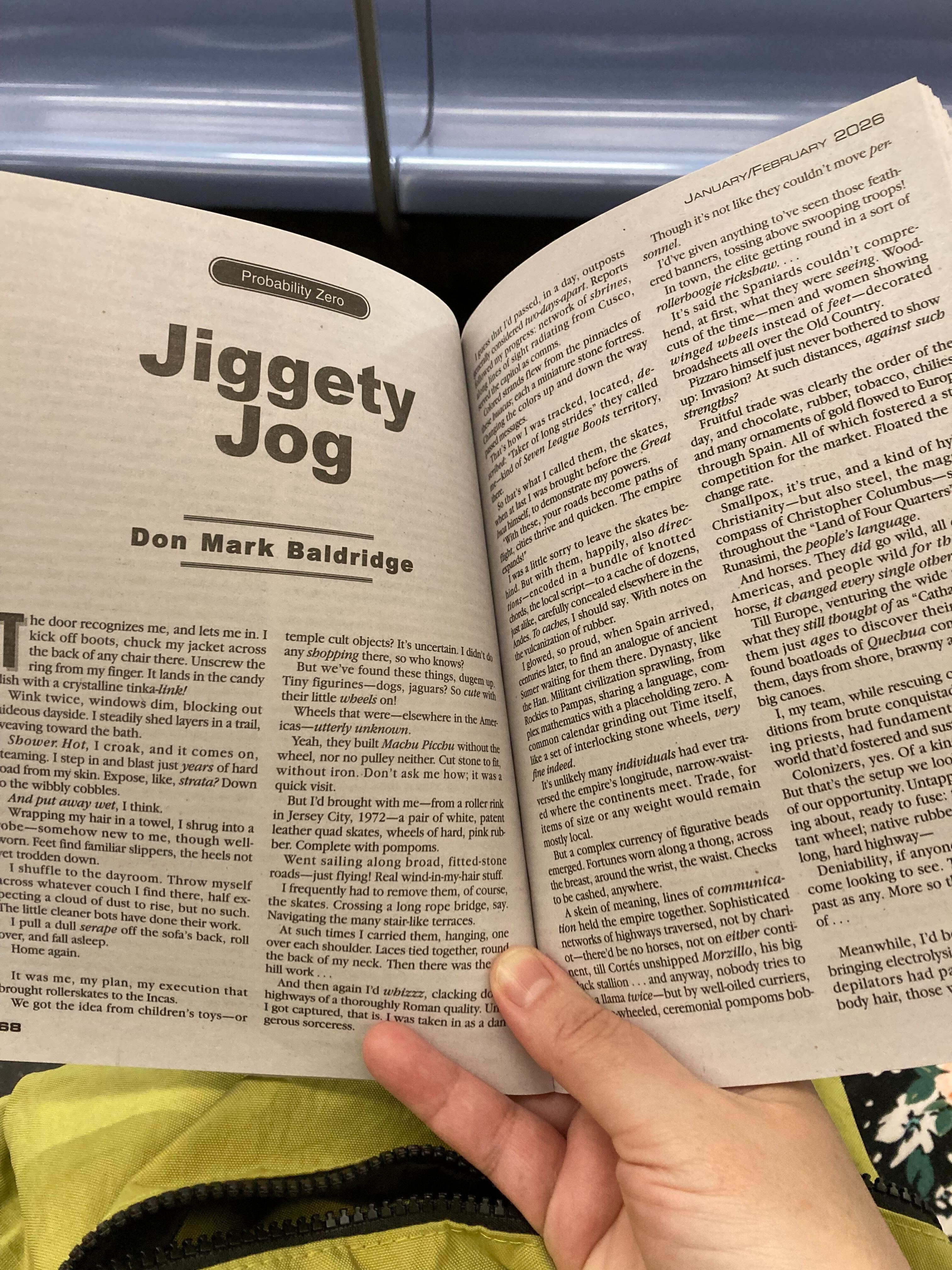 photo: page of Analog with story jiggety jog