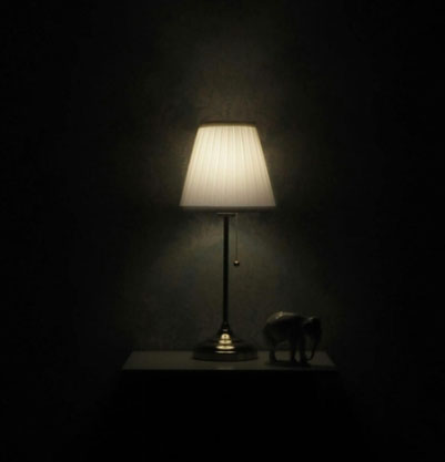lamp in the darkness